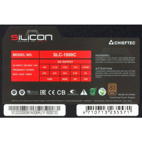 Блок питания 1000W Chieftec Silicon (SLC-1000C)_1