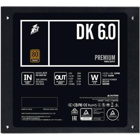 Блок питания 600W 1STPLAYER DK PREMIUM PS-600AX_6