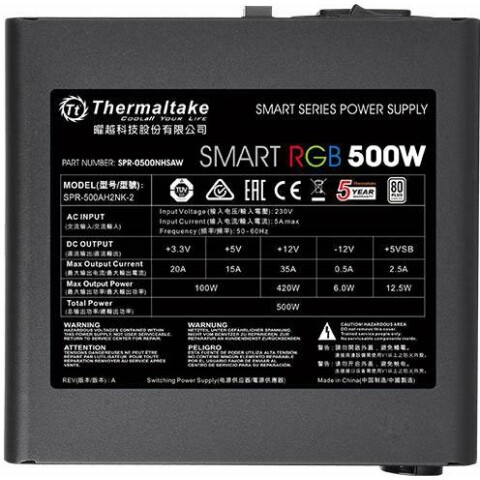 Блок питания 500W Thermaltake Smart RGB (PS-SPR-0500NHSAWE-1)_0