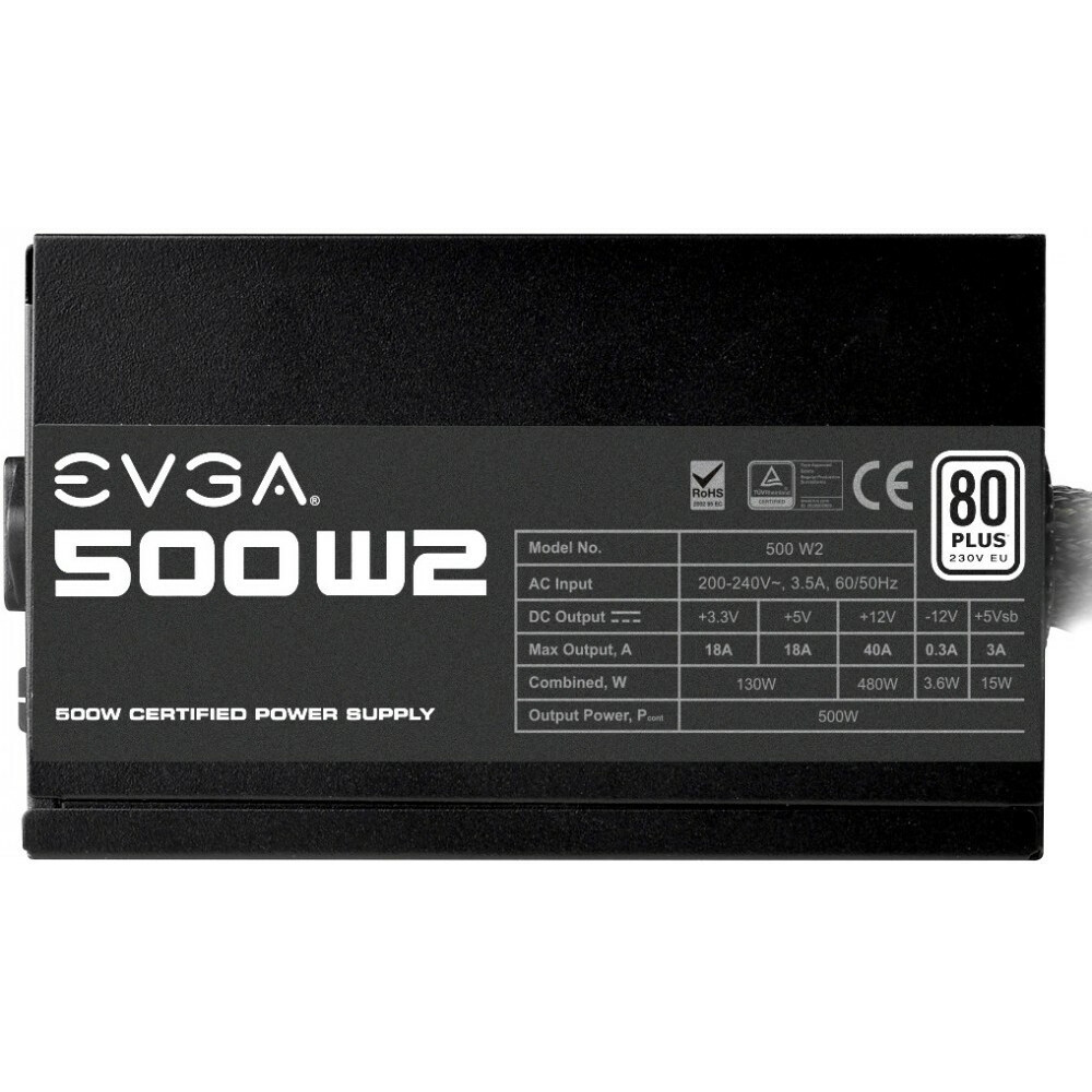 Блок питания 500W EVGA W2 (100-W2-0500-K2)_1