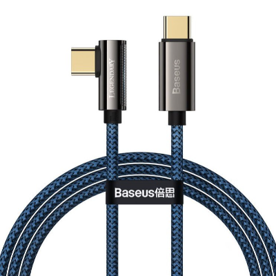 Кабель USB-C BASEUS Legend Series Elbow, Type-C - Type-C, 100W, 2 м, синий
