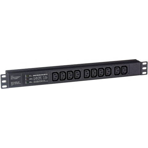 Блок розеток Exegate PDU-19H004 Al-10C13-C14-SPD3