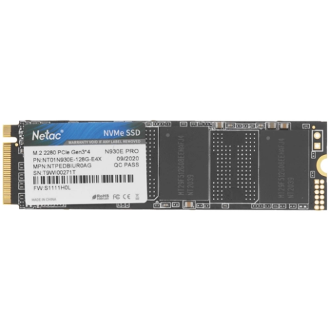 Накопитель SSD 128Gb Netac N930E Pro (NT01N930E-128G-E4X)