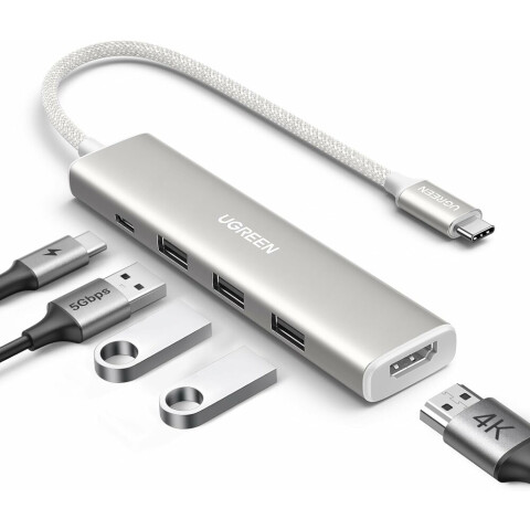 Док-станция UGREEN Revodok Stilvolle Serie 5-IN-1 USB-C Hub Creamy White