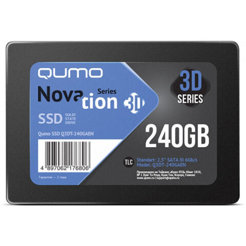 Накопитель SSD 240Gb QUMO Novation 3D (Q3DT-240GAEN) OEM