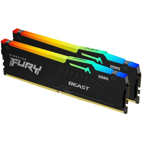 Оперативная память 16Gb DDR5 6000MHz Kingston Fury Beast RGB (KF560C40BBAK2-16) (2x8Gb KIT)