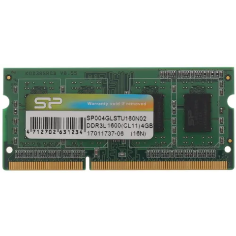 Оперативная память 4Gb DDR-III 1600MHz Silicon Power SO-DIMM (SP004GLSTU160N02)