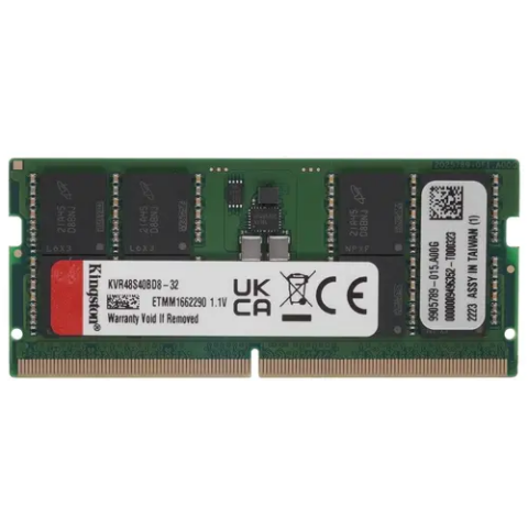 Оперативная память 32Gb DDR5 4800MHz Kingston SO-DIMM (KVR48S40BD8-32)