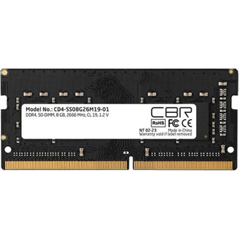 Оперативная память 8Gb DDR4 2666MHz CBR SO-DIMM (CD4-SS08G26M19-01)