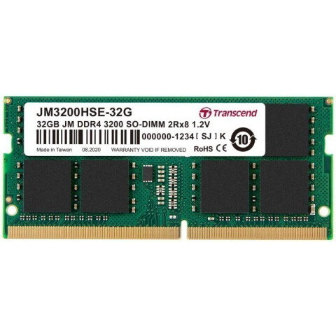 Оперативная память 32Gb DDR4 3200MHz Transcend SO-DIMM (JM3200HSE-32G)