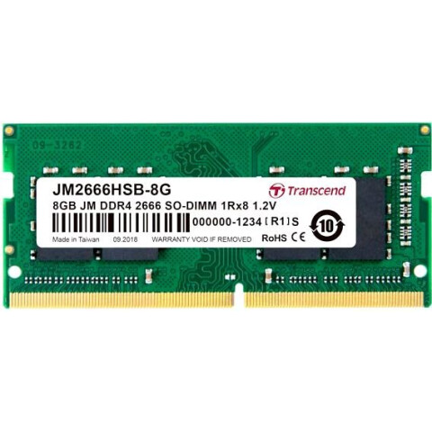 Оперативная память 8Gb DDR4 2666MHz Transcend SO-DIMM (JM2666HSB-8G)