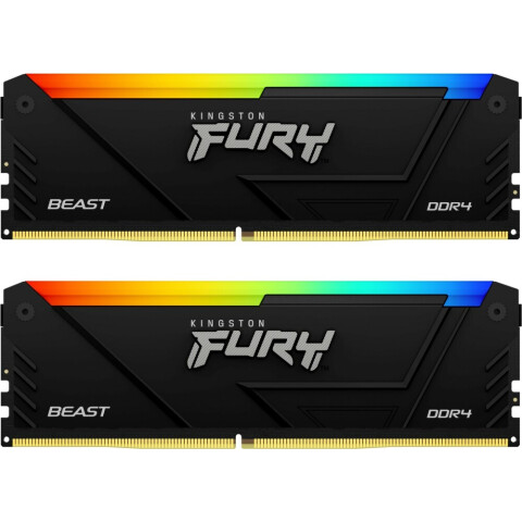 Оперативная память 16Gb DDR4 3600MHz Kingston Fury Beast RGB (KF436C17BB2AK2/16) (2x8Gb KIT)