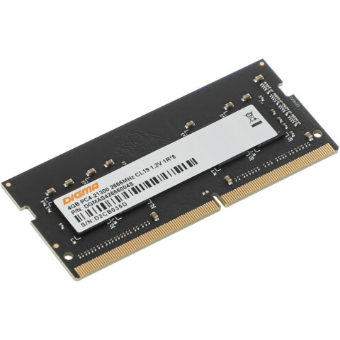 Оперативная память 4Gb DDR4 2666MHz Digma SO-DIMM (DGMAS42666004S)