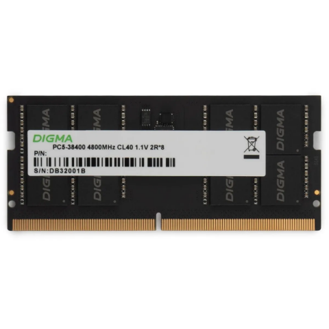 Оперативная память 8Gb DDR5 4800MHz Digma SO-DIMM (DGMAS5480008S)