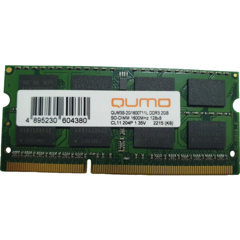 Оперативная память 2Gb DDR-III 1600MHz QUMO SO-DIMM (QUM3S-2G1600T11L)