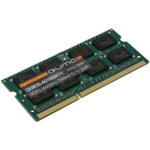 Оперативная память 4Gb DDR-III 1600MHz QUMO SO-DIMM (QUM3S-4G1600K11R)