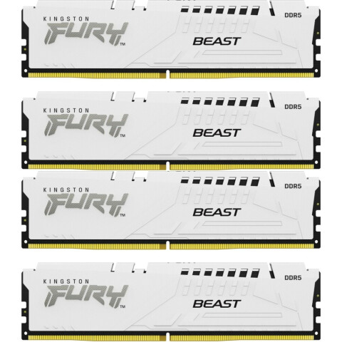 Оперативная память 64Gb DDR5 6000MHz Kingston Fury Beast White (KF560C40BWK4-64) (4x16Gb KIT)