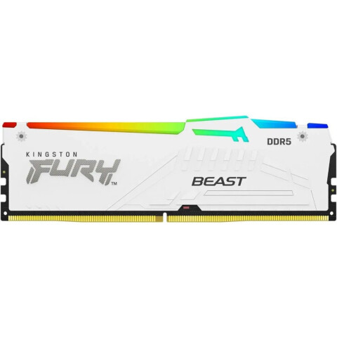 Оперативная память 16Gb DDR5 6000MHz Kingston Fury Beast White RGB (KF560C36BWE2A-16)