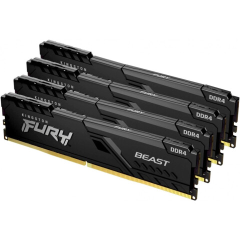 Оперативная память 64Gb DDR4 2666MHz Kingston Fury Beast Black (KF426C16BBK4/64) (4x16Gb KIT)