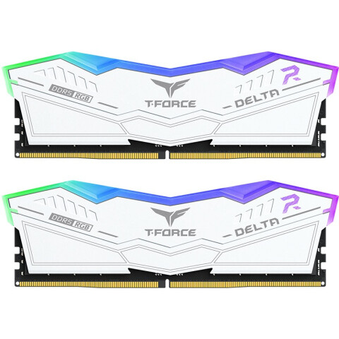 Оперативная память 32Gb DDR5 6000MHz Team T-Force Delta RGB White (FF4D532G6000HC38GDC01) (2x16Gb KIT)