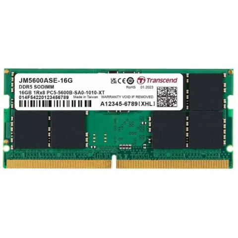 Оперативная память 16Gb DDR5 5600MHz Transcend SO-DIMM (JM5600ASE-16G)