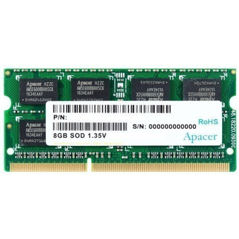 Оперативная память 8Gb DDR-III 1333MHz Apacer SO-DIMM (DS.08G2J.K9M)