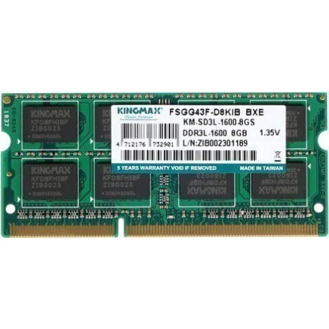 Оперативная память 8Gb DDR-III 1600MHz Kingmax SO-DIMM (KM-SD3L-1600-8GS)