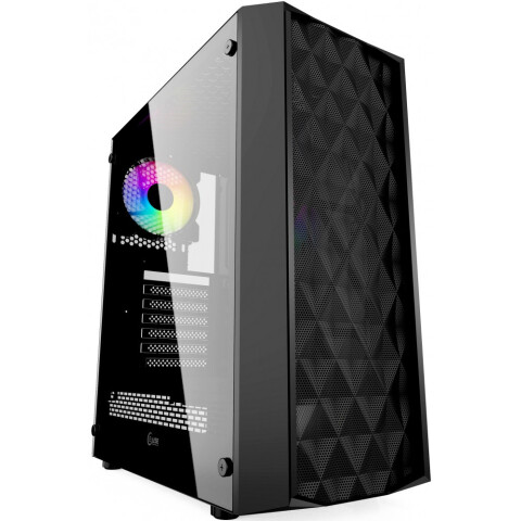 Корпус Powercase Diamond Mesh LED Black