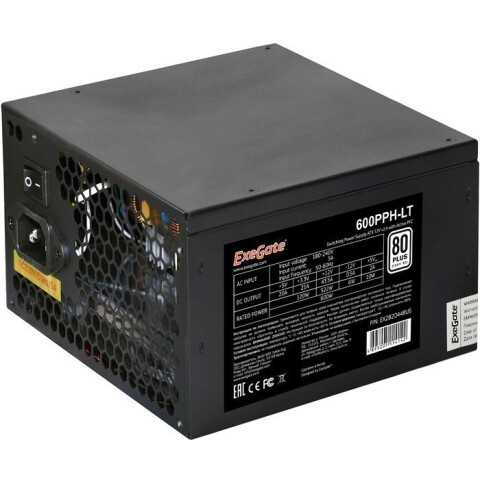 Блок питания 600W ExeGate 600PPH-LT-S OEM