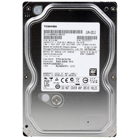 Жёсткий диск 1Tb SATA-III Toshiba (DT01ACA100) OEM