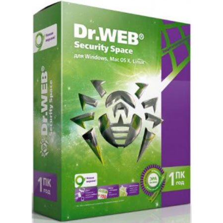 ПО Dr.Web Security Space Картонная упаковка на 1ПК, 12мес (BHW-B-12M-1-A3)