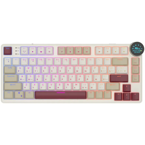 Клавиатура Royal Kludge N80 Rosy Clouds (Brown Switch)