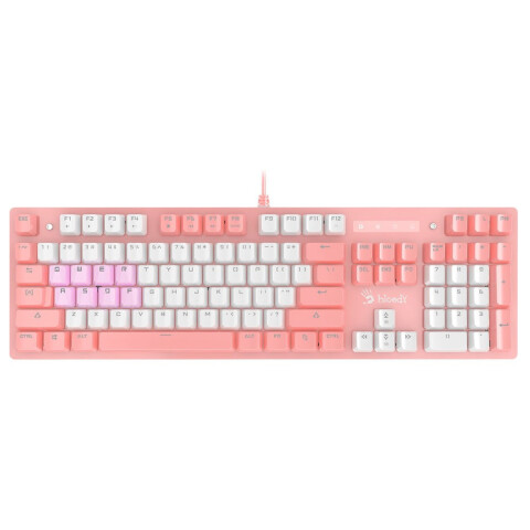 Клавиатура A4Tech Bloody B800 Pink/White