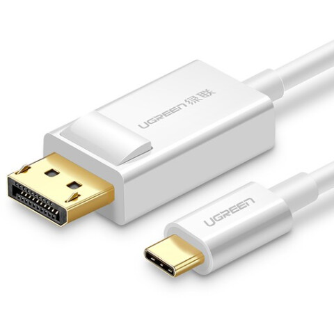 Кабель USB Type-C - DisplayPort, 1.5м, UGREEN MM139 White