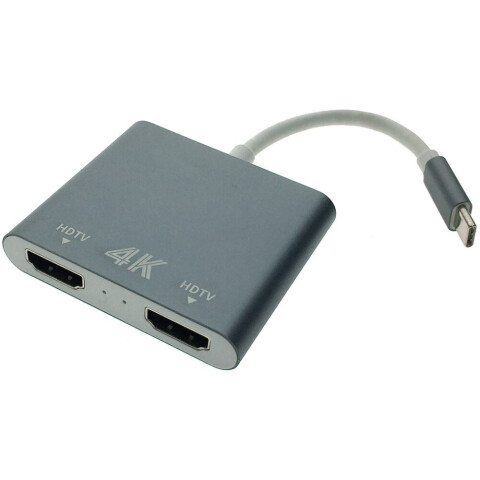 Переходник USB Type-C - 2xHDMI (F), Espada EusbC2hdm