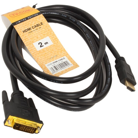 Кабель HDMI - DVI-D, 2м, TV-COM LCG135E-2M/CG135E-2M