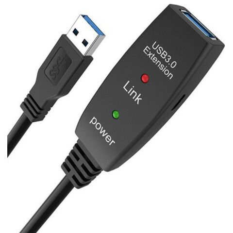 Кабель удлинительный USB 3.0 A (M) - A (F), 10м, AOpen ACU827A-10M