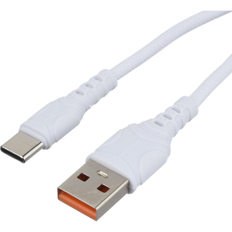 Кабель USB - USB Type-C, 1м, GoPower GP06T White