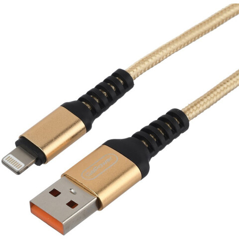 Кабель USB - Lightning, 1м, GoPower GP02L Gold