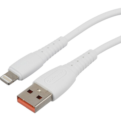 Кабель USB - Lightning, 1м, GoPower GP07L White