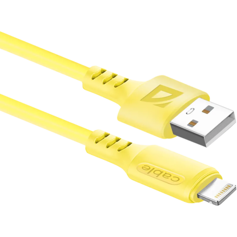 Кабель USB - Lightning, 1м, Defender F207 Yellow