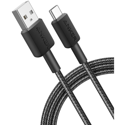 Кабель USB - USB Type-C, 1.8м, Anker 322 Black