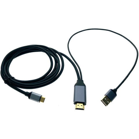 Кабель USB/USB Type-C - HDMI, 2м, Espada EVihuC