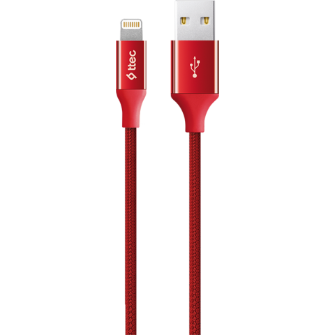 Кабель USB - Lightning, 1.2м, ttec 2DK16 Red