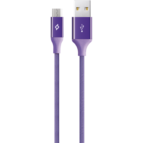 Кабель USB A (M) - microUSB B (M), 1.2м, ttec 2DK11 Purple