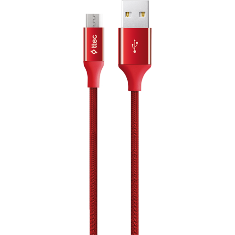 Кабель USB A (M) - microUSB B (M), 1.2м, ttec 2DK11 Red