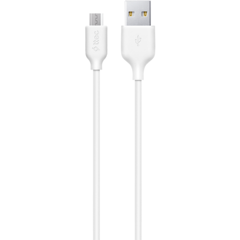 Кабель USB A (M) - microUSB B (M), 1.2м, ttec 2DK7530 White