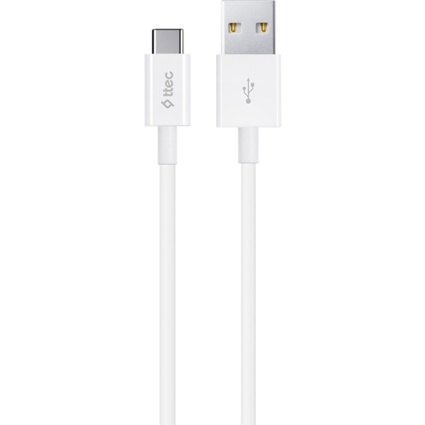 Кабель USB - USB Type-C, 1.2м, ttec 2DK12 White