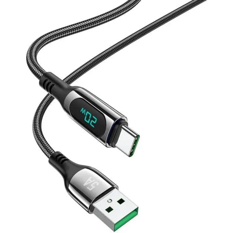 Кабель USB - USB Type-C, 1.2м, HOCO S51 Extreme Black