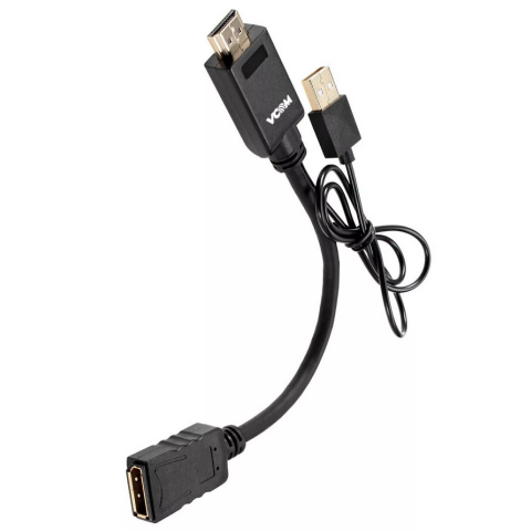 Переходник DisplayPort (F) - HDMI (M) + USB, VCOM CG599E-0.15M